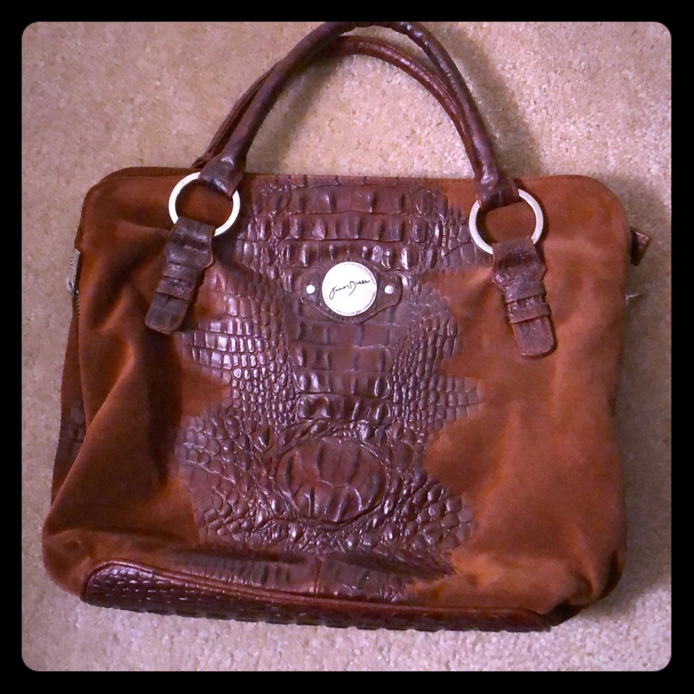Junior Drake brown suede bag